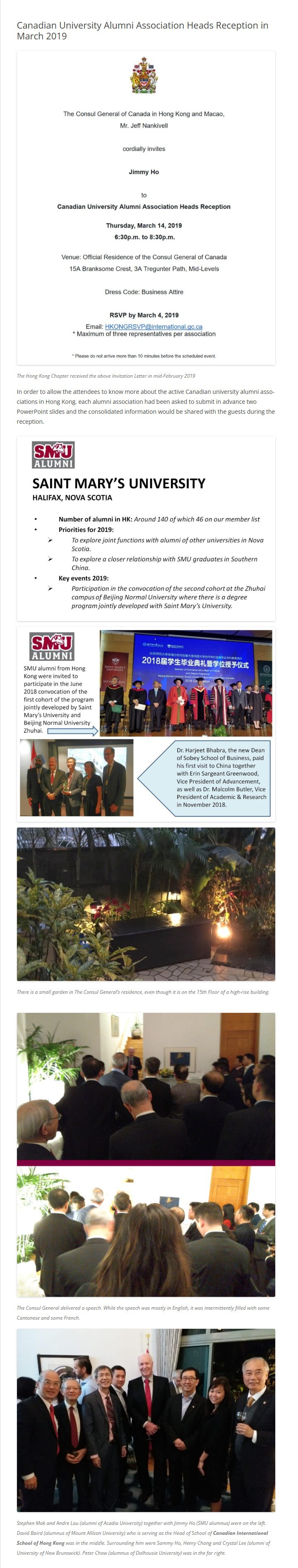 2019-03-14 Canadian University Alumni Association Heads Reception in 2019