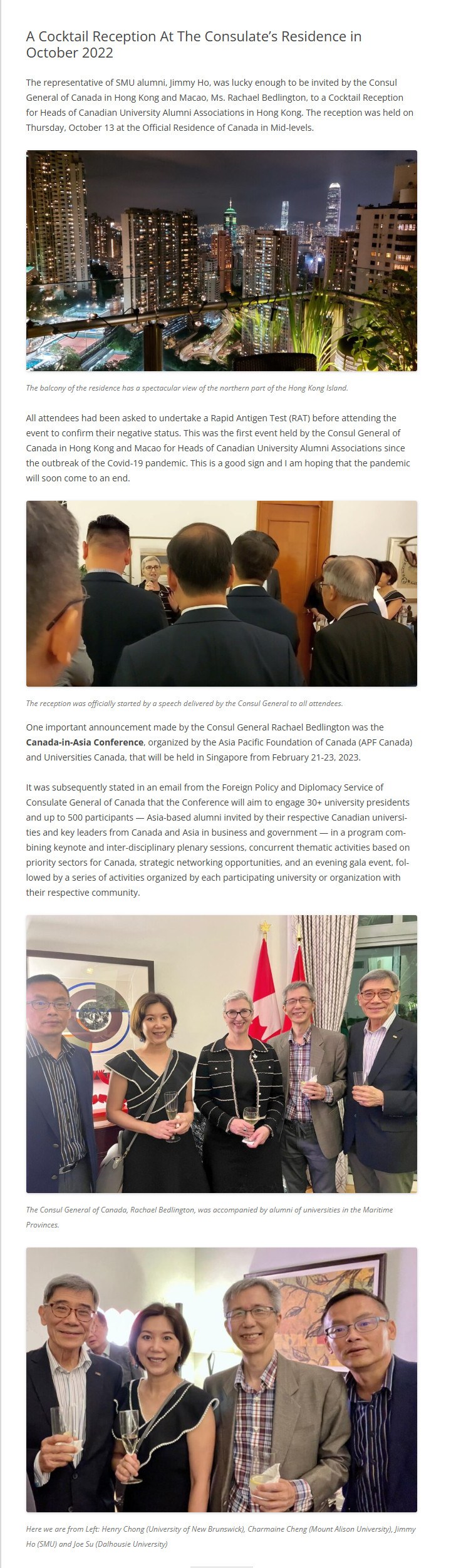 2022-10-13 A Cocktail Reception At The Consulate's Residence in October 2022