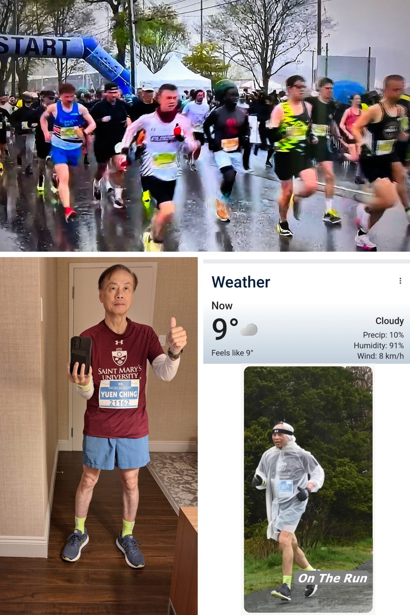 Sammy Ho at the starting point ready for action