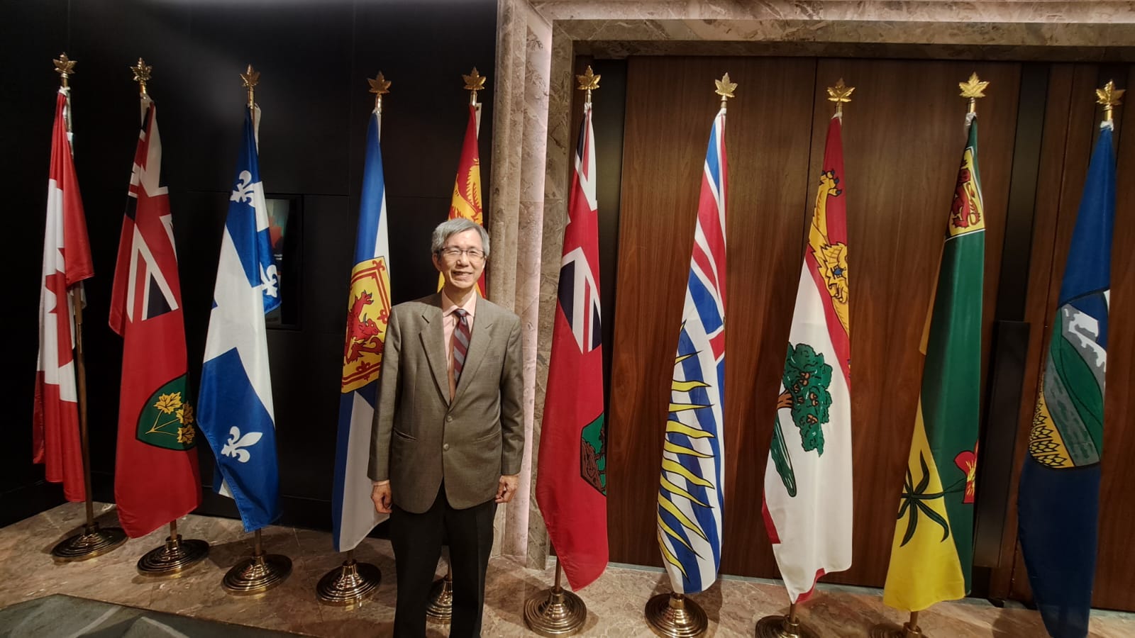 In the corridor leading to Canada Day event hall